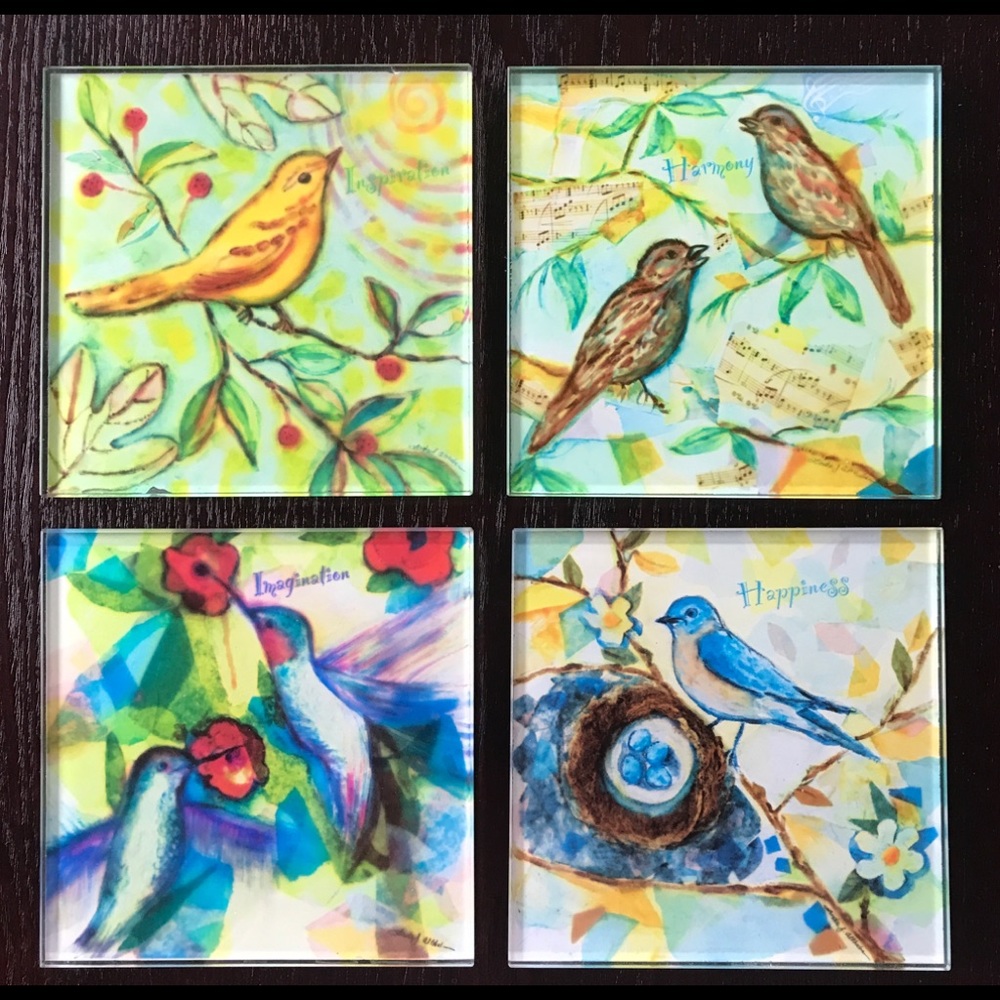 Glass Coasters Set ~ Gift Idea